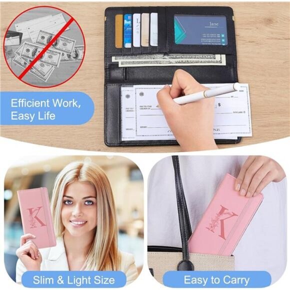 Checkbook Covers for Personal Checkbook Pink K - Picture 5 of 6